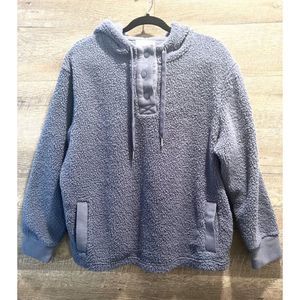 Koolaburra By Ugg Blue Sherpa Hooded Pullover Size Large